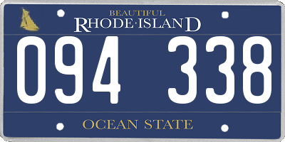 RI license plate 094338