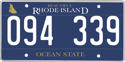 RI license plate 094339