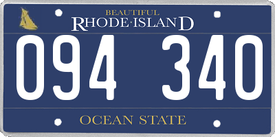 RI license plate 094340