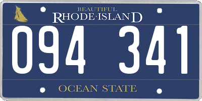 RI license plate 094341