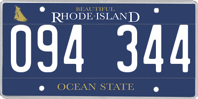 RI license plate 094344