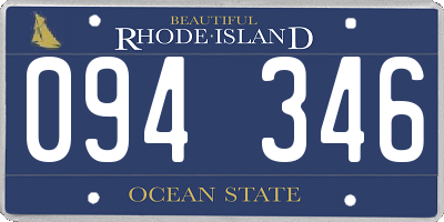 RI license plate 094346