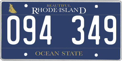 RI license plate 094349