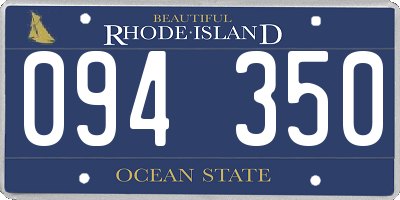 RI license plate 094350