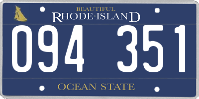 RI license plate 094351