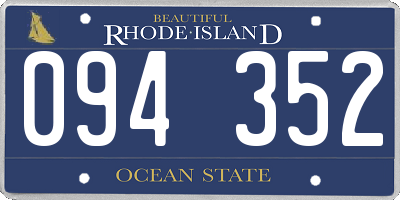 RI license plate 094352