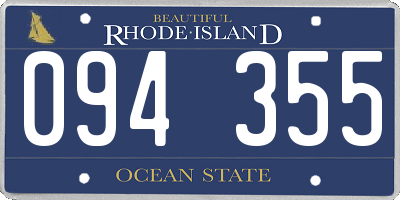 RI license plate 094355