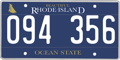 RI license plate 094356