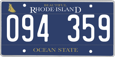 RI license plate 094359