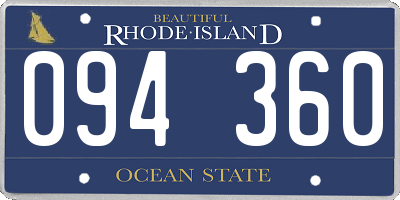RI license plate 094360