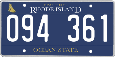 RI license plate 094361