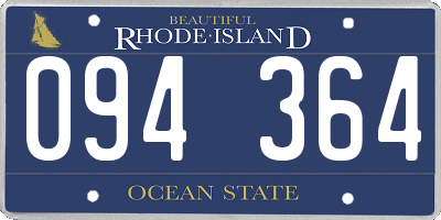 RI license plate 094364
