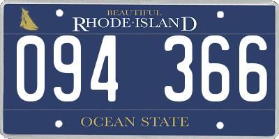 RI license plate 094366