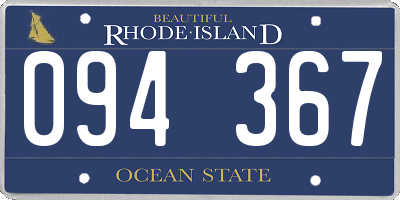 RI license plate 094367