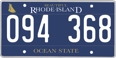 RI license plate 094368