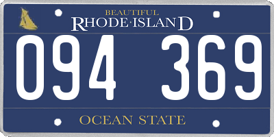 RI license plate 094369
