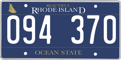 RI license plate 094370
