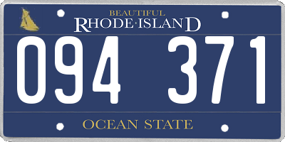 RI license plate 094371