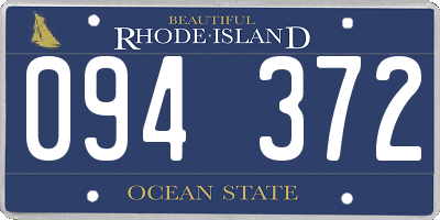 RI license plate 094372