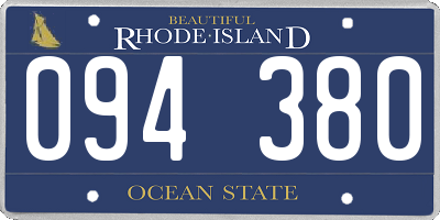 RI license plate 094380
