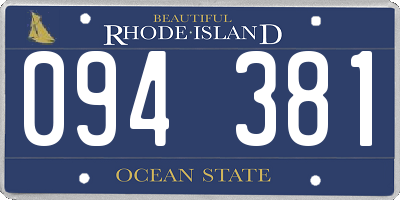 RI license plate 094381