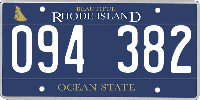RI license plate 094382