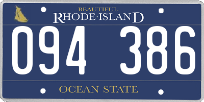 RI license plate 094386