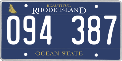 RI license plate 094387