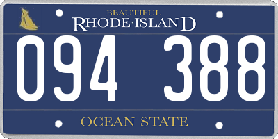 RI license plate 094388