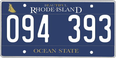 RI license plate 094393