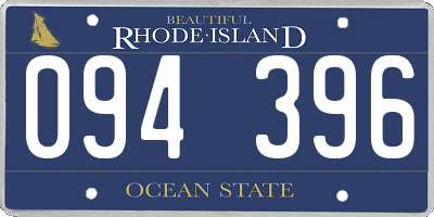 RI license plate 094396