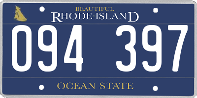 RI license plate 094397
