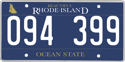 RI license plate 094399