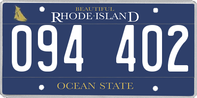 RI license plate 094402