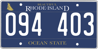 RI license plate 094403