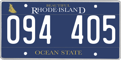 RI license plate 094405