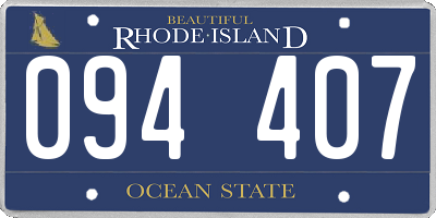 RI license plate 094407