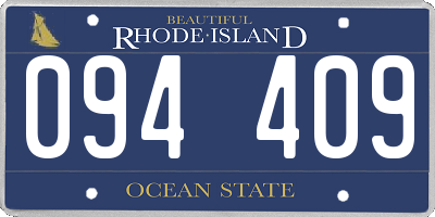 RI license plate 094409