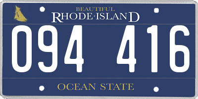 RI license plate 094416
