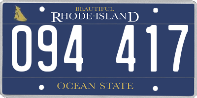 RI license plate 094417