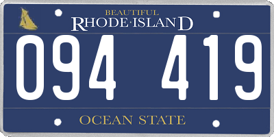 RI license plate 094419