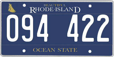 RI license plate 094422