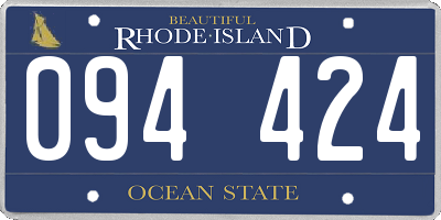 RI license plate 094424