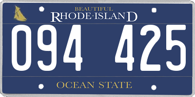 RI license plate 094425