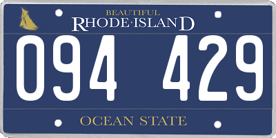 RI license plate 094429