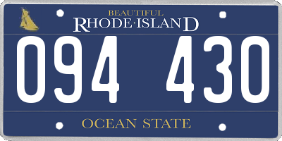 RI license plate 094430