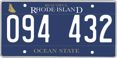 RI license plate 094432