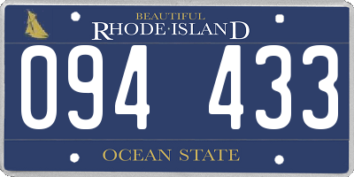 RI license plate 094433