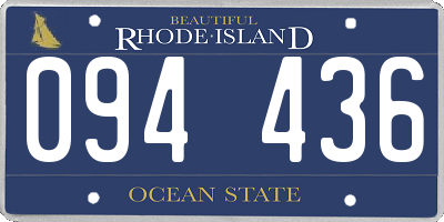 RI license plate 094436