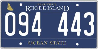 RI license plate 094443